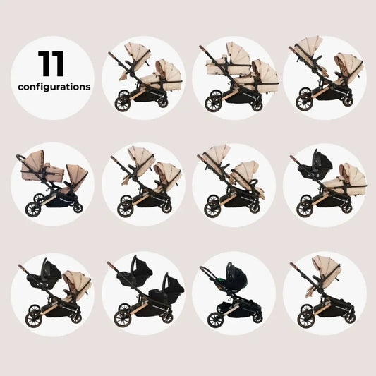 My Babiie MB33 Twin Travel System - Giraffe