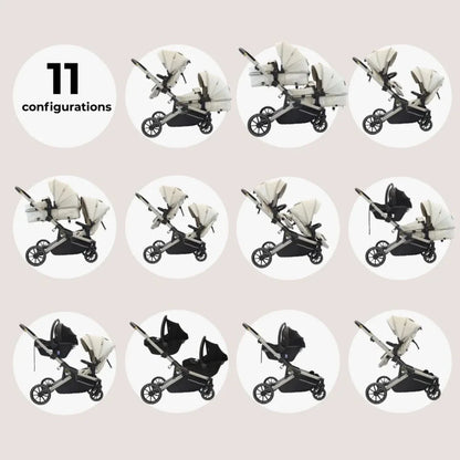 My Babiie MB33 Twin Travel System - Ivory
