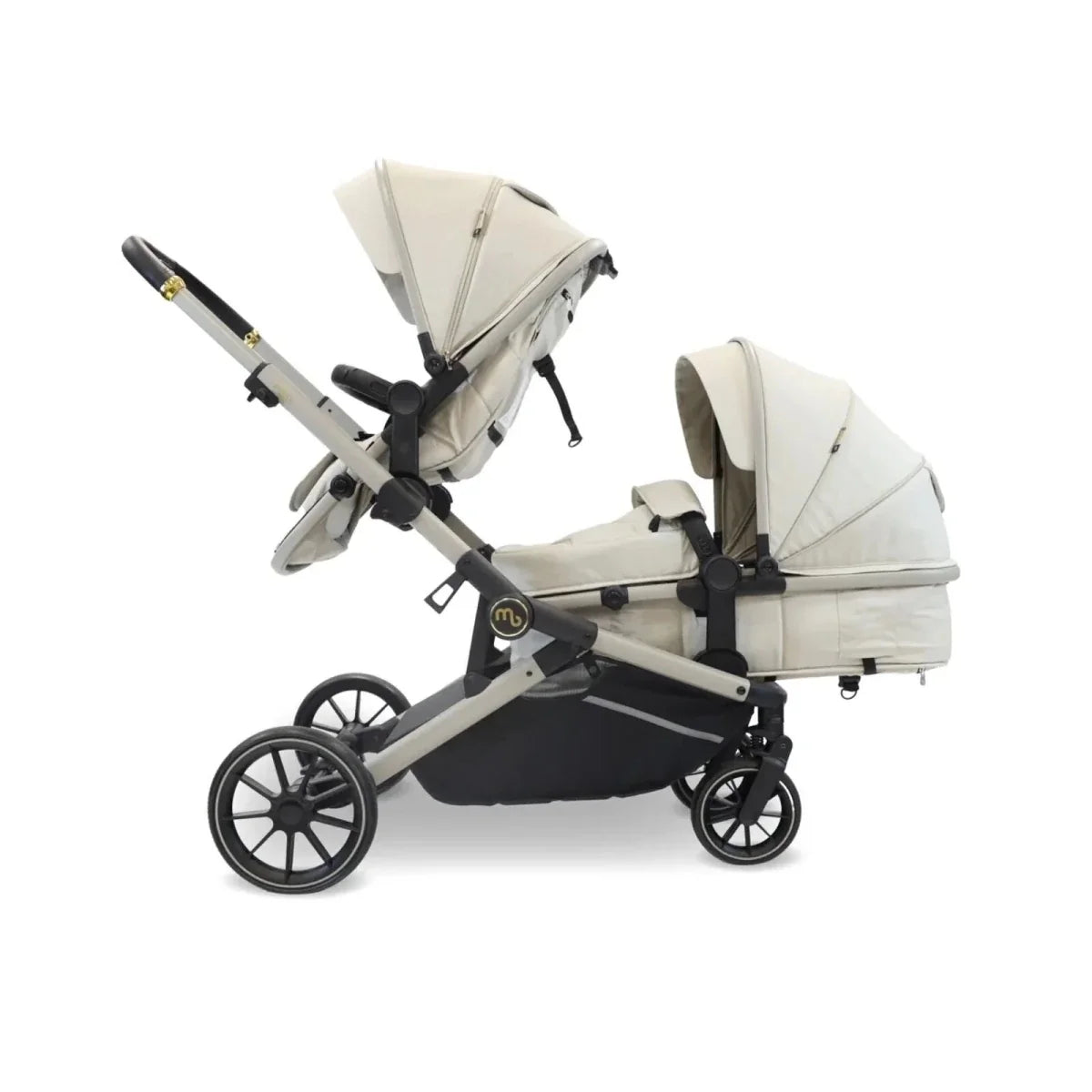My Babiie MB33 Twin Travel System - Ivory