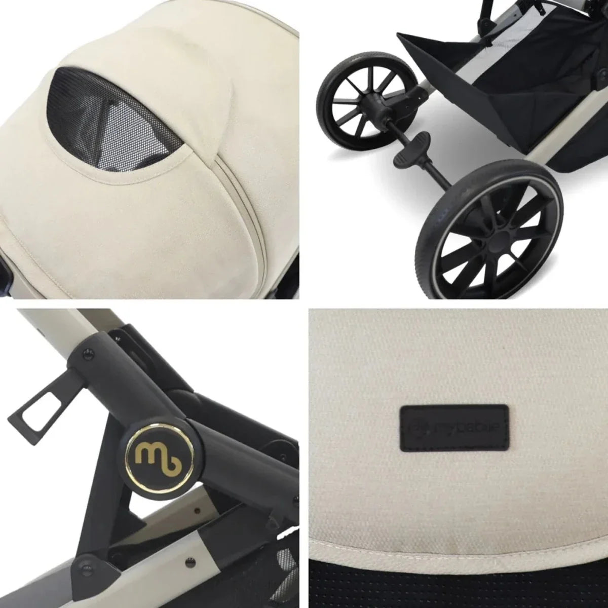 My Babiie MB33 Twin Travel System - Ivory