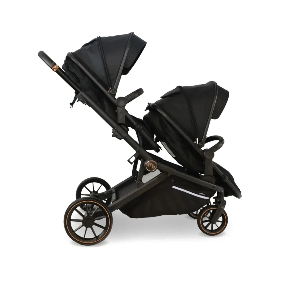 My Babiie MB33 Twin Travel System - Black Leopard