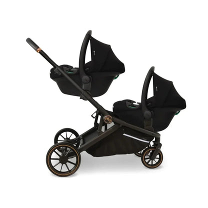 My Babiie MB33 Twin Travel System - Black Leopard