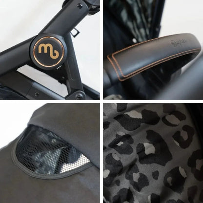 My Babiie MB33 Twin Travel System - Black Leopard