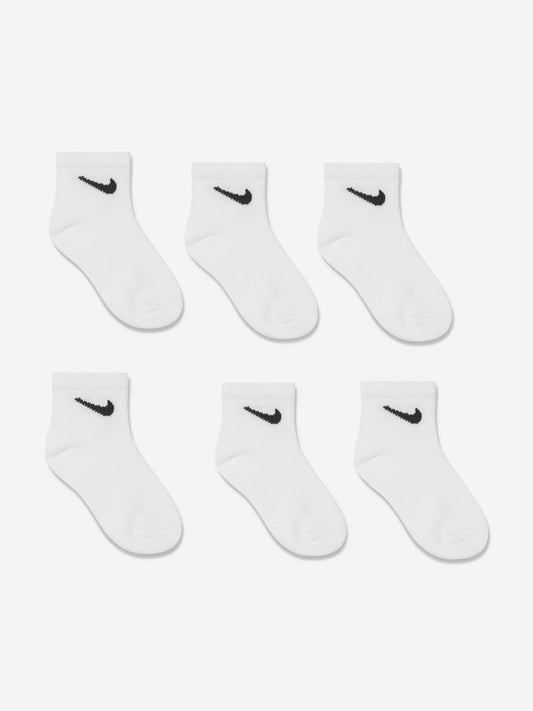 Nike Kids 6 Pack Socks Set in White