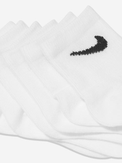 Nike Kids 6 Pack Socks Set in White