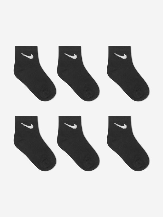 Nike Kids 6 Pack Socks Set in Black