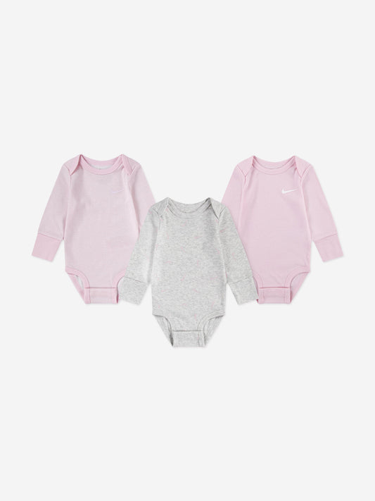 Nike Baby Essentials 3 Pack Bodysuit Set in Pink