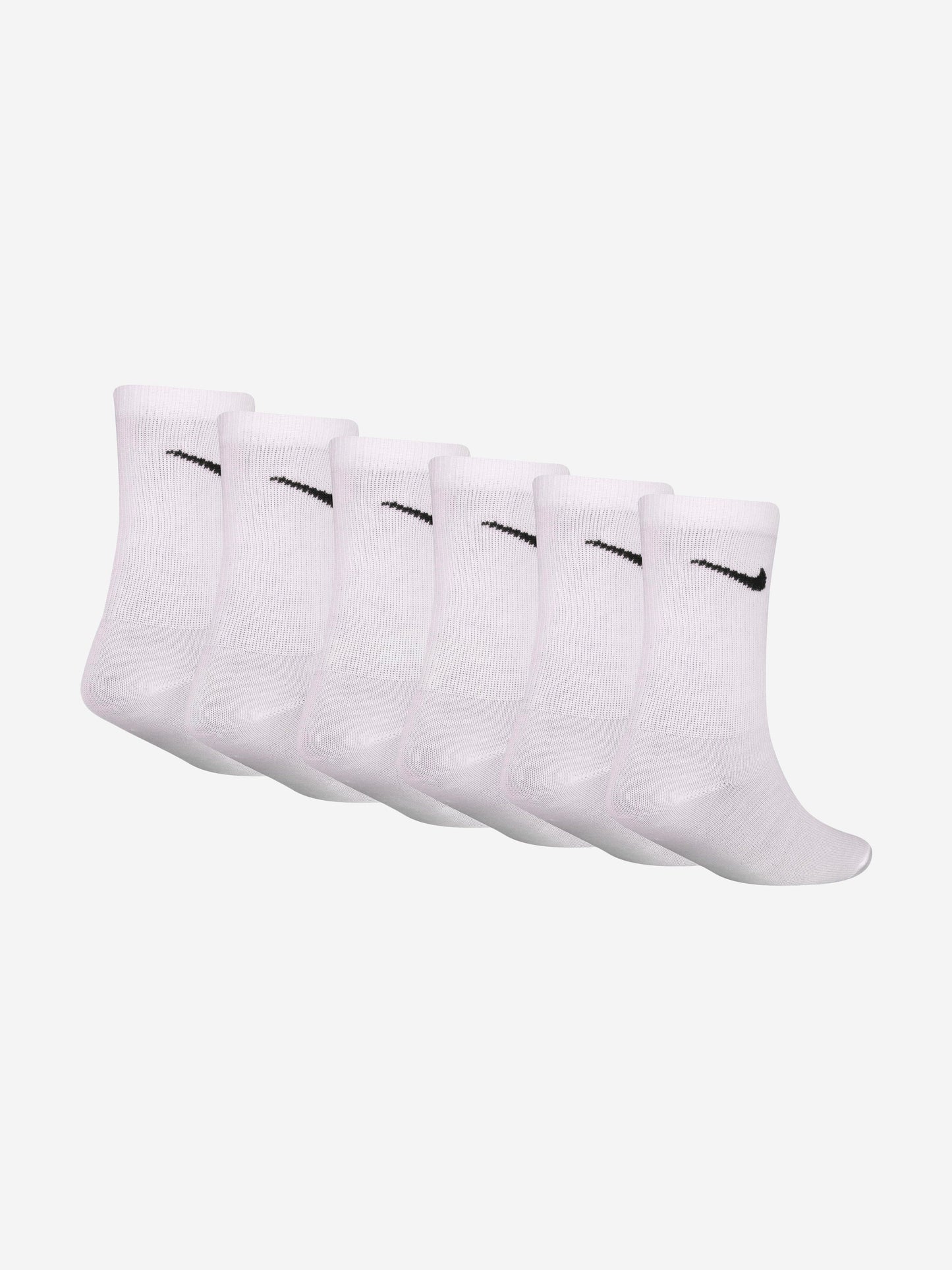 Nike Kids Basic Crew 6 Pack Socks Set in White