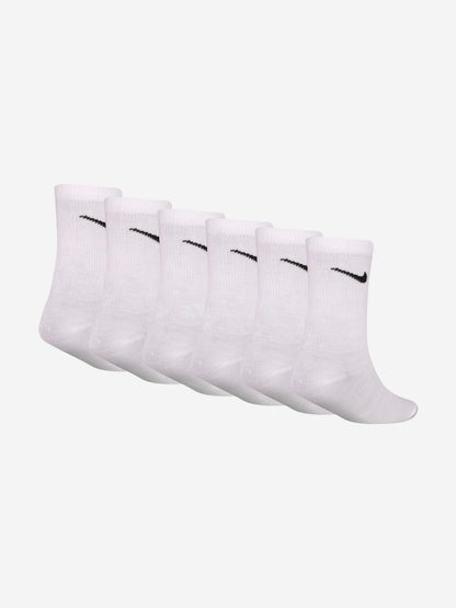 Nike Kids Basic Crew 6 Pack Socks Set in White