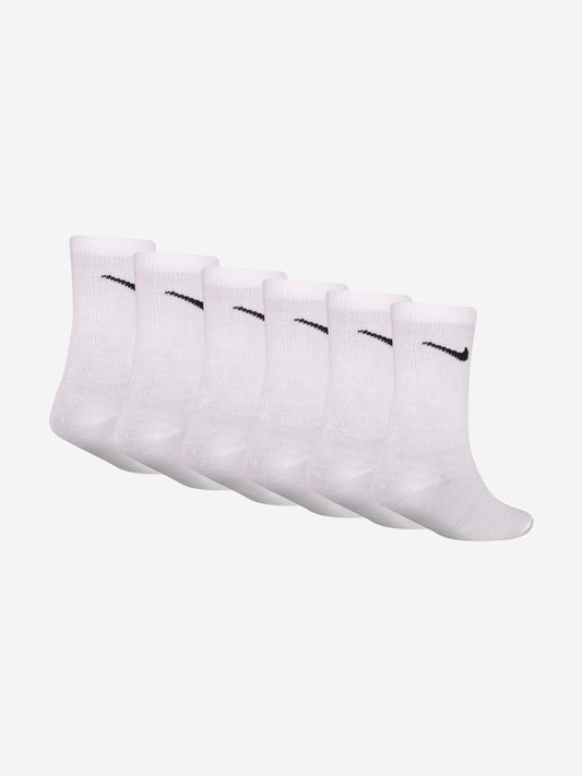 Nike Kids Basic Crew 6 Pack Socks Set in White