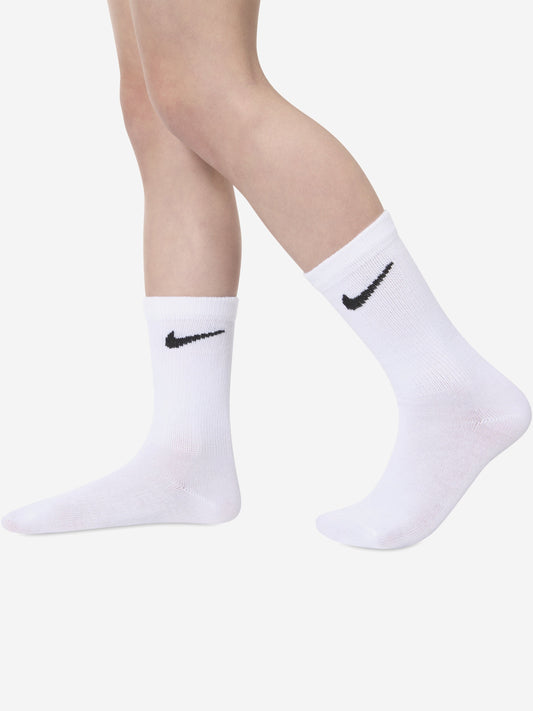 Nike Kids Basic Crew 6 Pack Socks Set in White