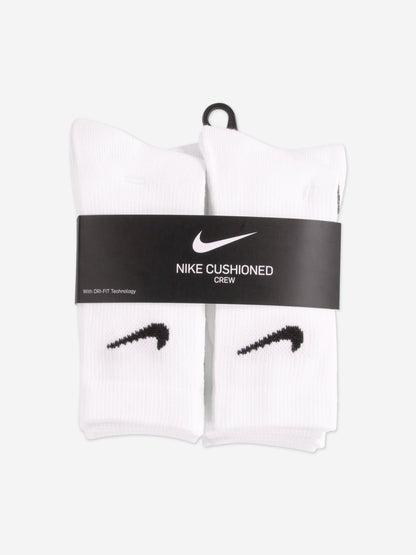 Nike Kids Basic Crew 6 Pack Socks Set in White