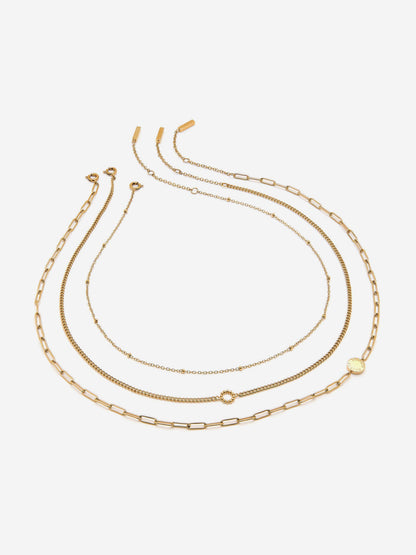 Olivia Burton Illusion Stacking Necklace Set in Gold (457mm)