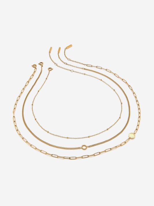Olivia Burton Illusion Stacking Necklace Set in Gold (457mm)