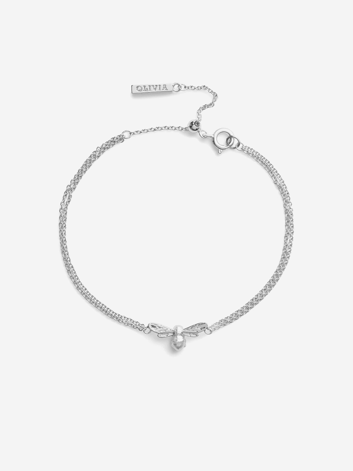 Olivia Burton Lucky Bee Bracelet in Silver (20.7cm)