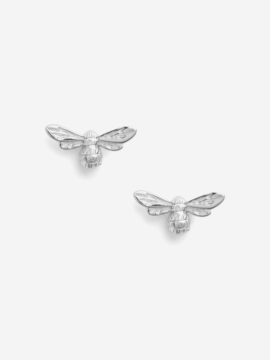 Olivia Burton Lucky Bee Stud Earrings in Silver