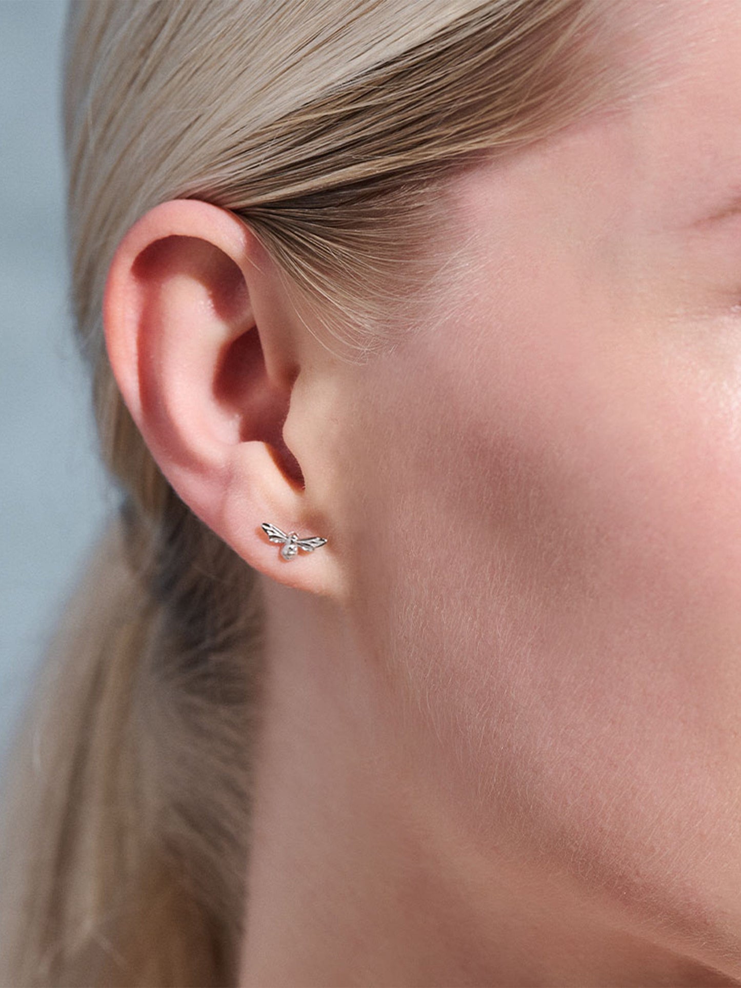 Olivia Burton Lucky Bee Stud Earrings in Silver