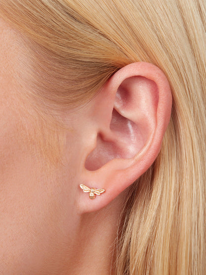 Olivia Burton Lucky Bee Stud Earrings in Gold