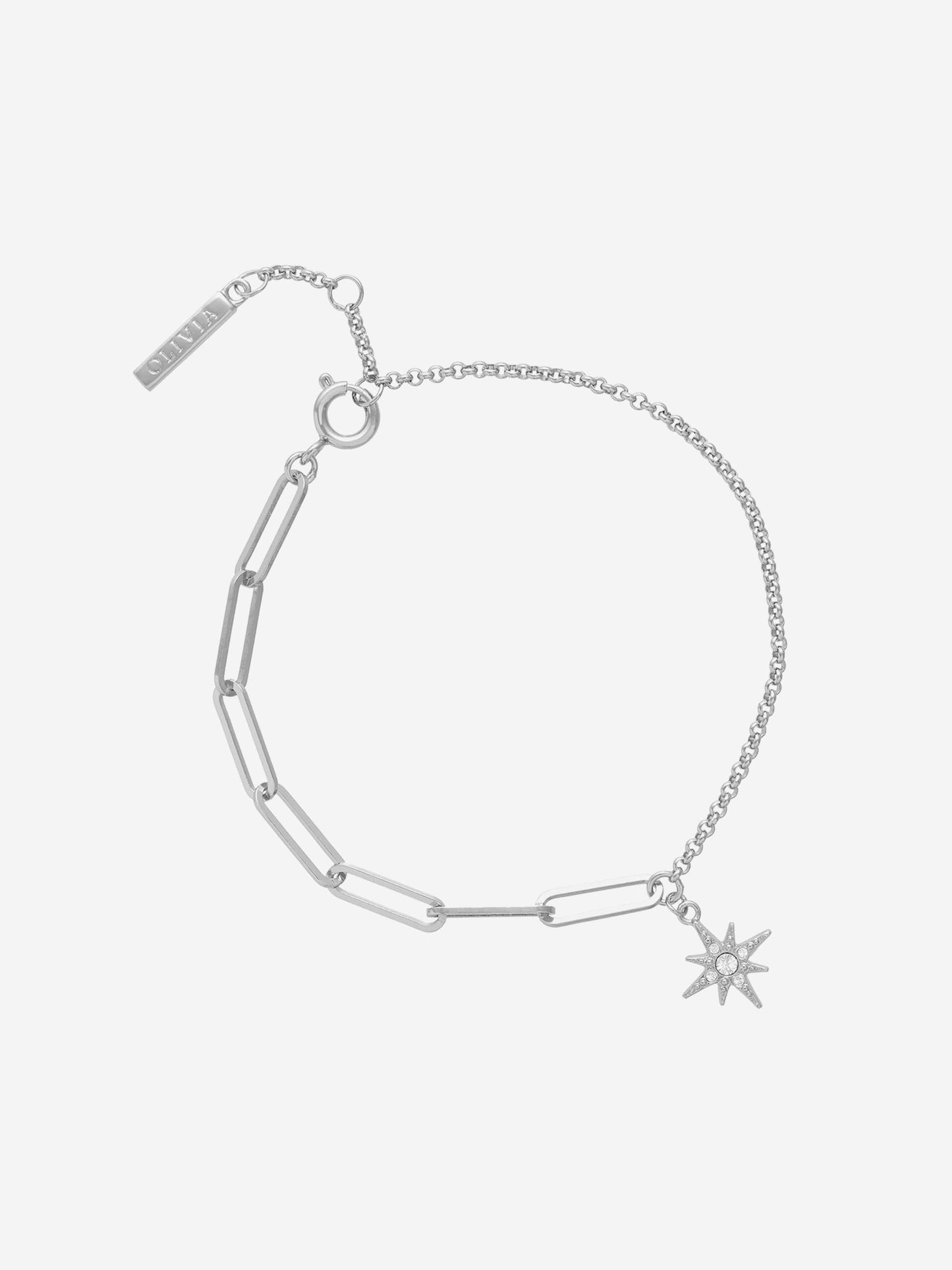 Olivia Burton Celestial North Star Mismatch Bracelet in Silver (16cm)
