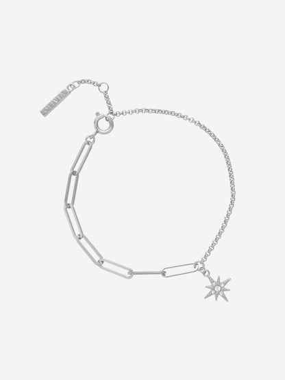 Olivia Burton Celestial North Star Mismatch Bracelet in Silver (16cm)