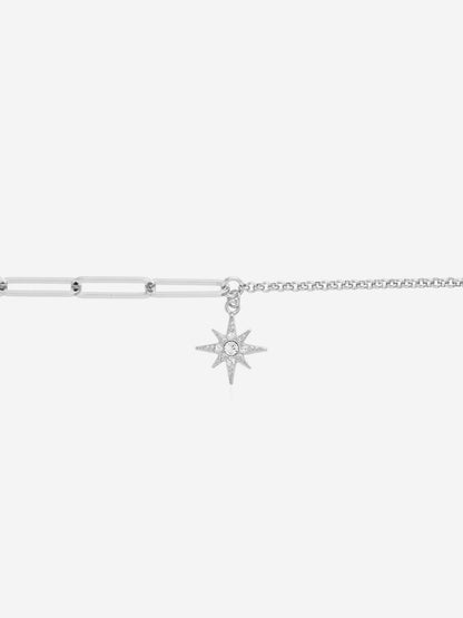 Olivia Burton Celestial North Star Mismatch Bracelet in Silver (16cm)