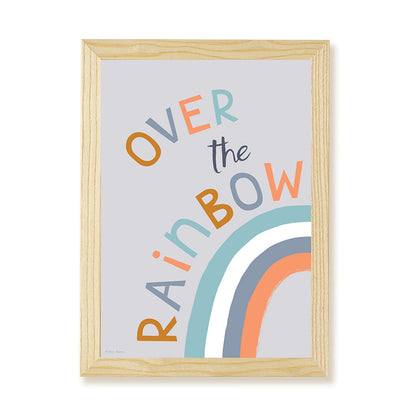 Hibou Design Over the Rainbow Art Print - Blue