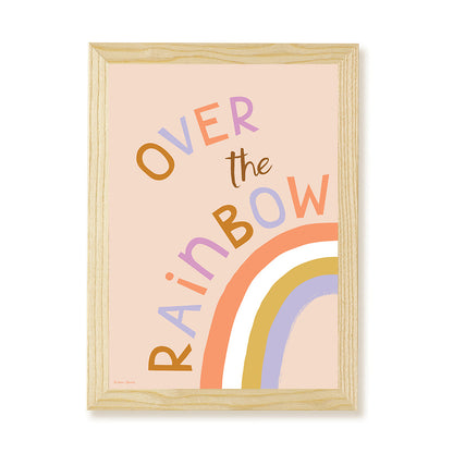 Hibou Design Over the Rainbow Art Print - Pink