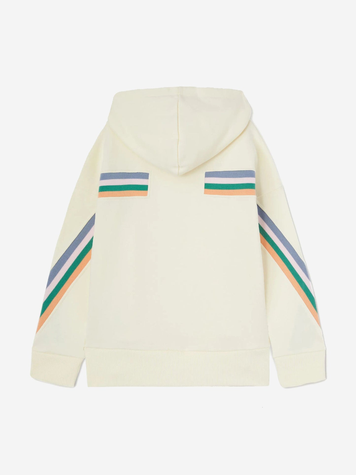 Palm Angels Girls Colourful Track Hoodie in Ivory