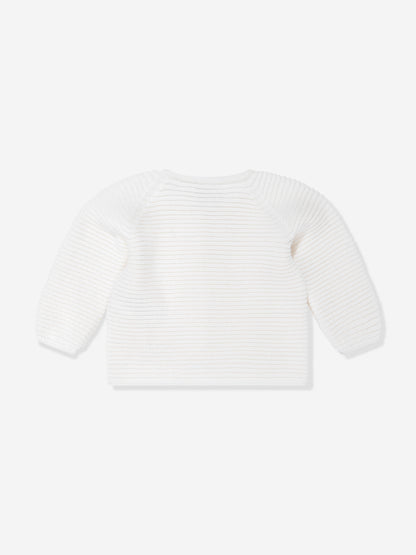 Paz Rodriguez Baby Knitted Cardigan in Ivory