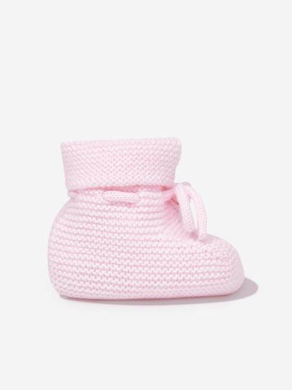 Paz Rodriguez Baby Girls Wool Knit Booties in Pink
