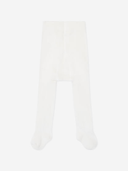 Paz Rodriguez Baby Girls Cotton Tights in White