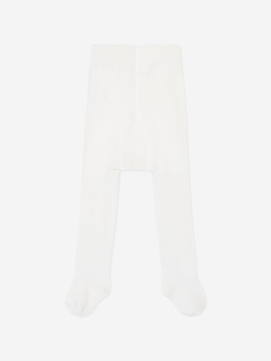 Paz Rodriguez Baby Girls Cotton Tights in White
