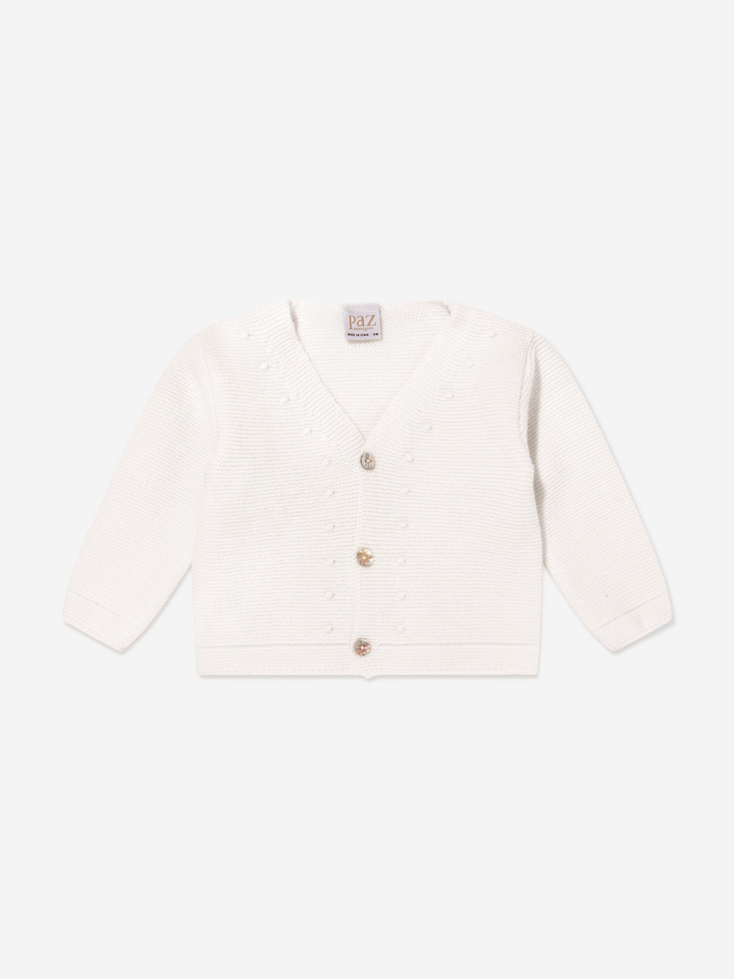 Paz Rodriguez Baby Boys Knitted Cardigan in Ivory