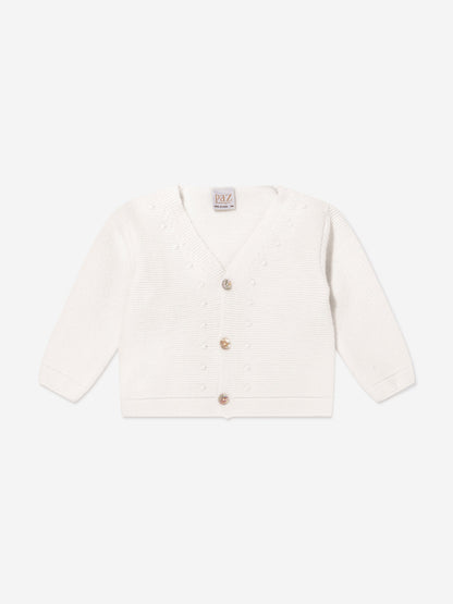 Paz Rodriguez Baby Boys Knitted Cardigan in Ivory