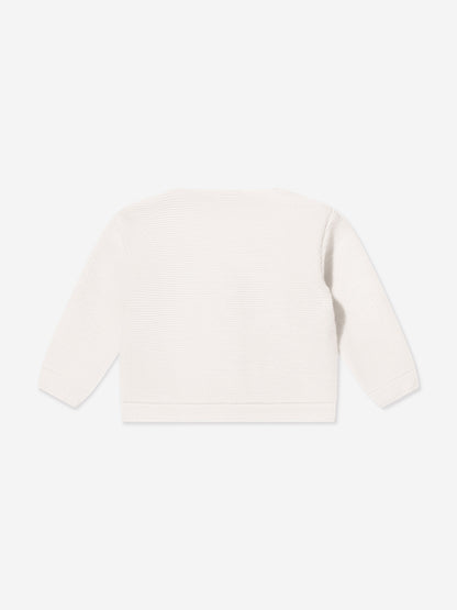 Paz Rodriguez Baby Boys Knitted Cardigan in Ivory