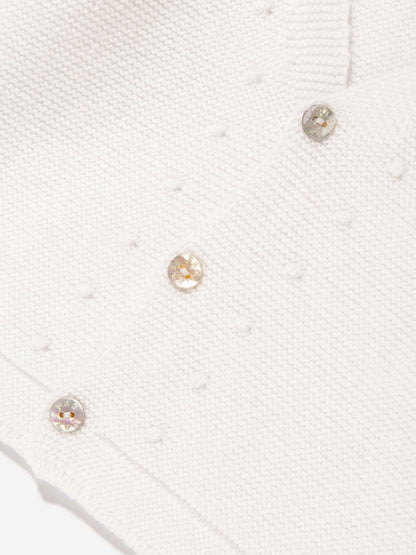 Paz Rodriguez Baby Boys Knitted Cardigan in Ivory
