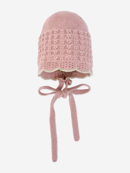 Paz Rodriguez Baby Girls Knitted Bonnet in Pink