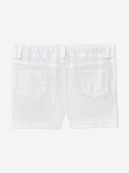 Paz Rodriguez Boys Cotton Shorts in White