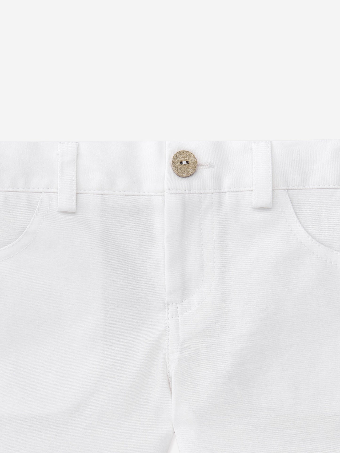 Paz Rodriguez Boys Cotton Shorts in White