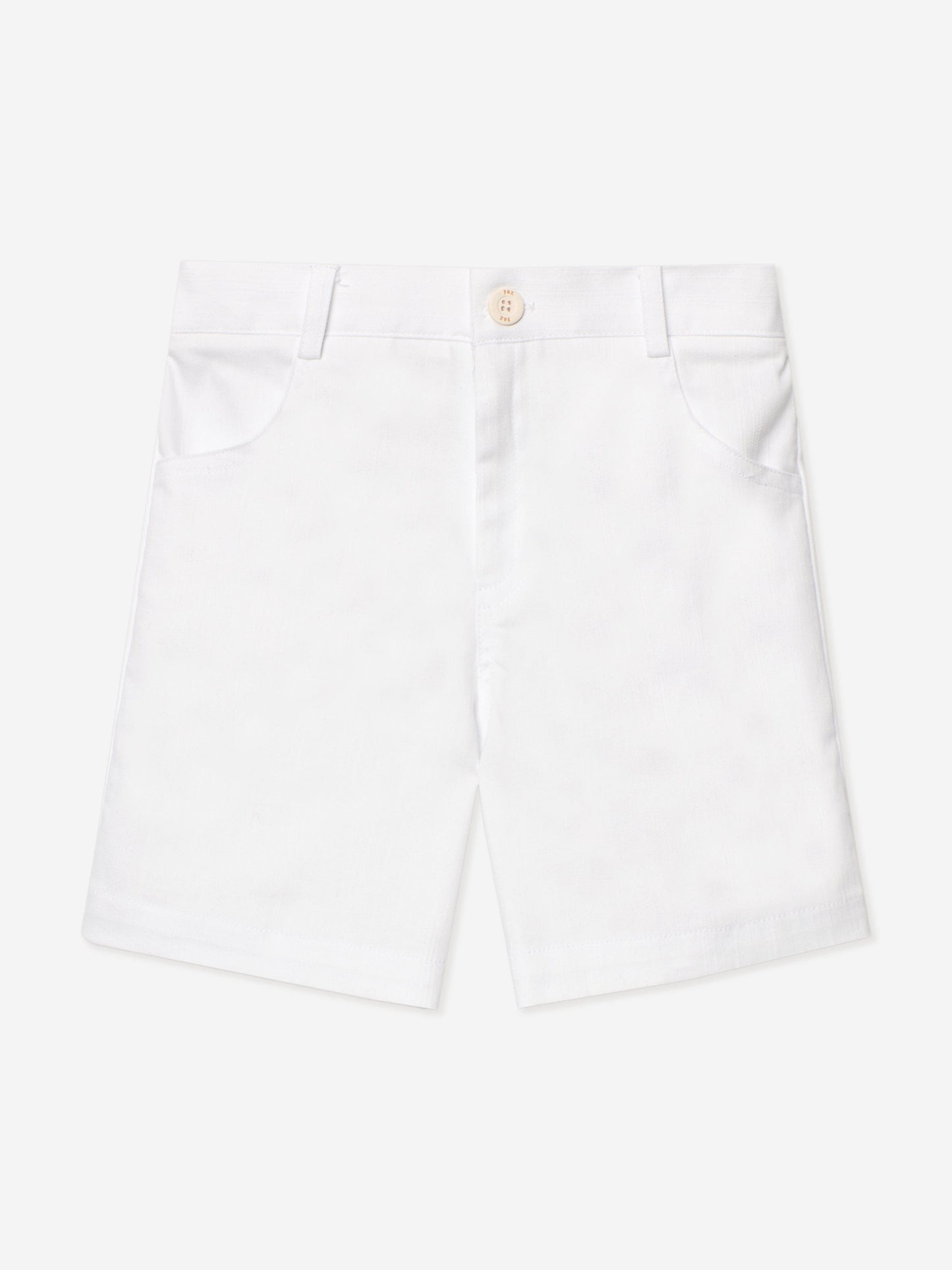 Paz Rodriguez Boys Cotton Shorts in White