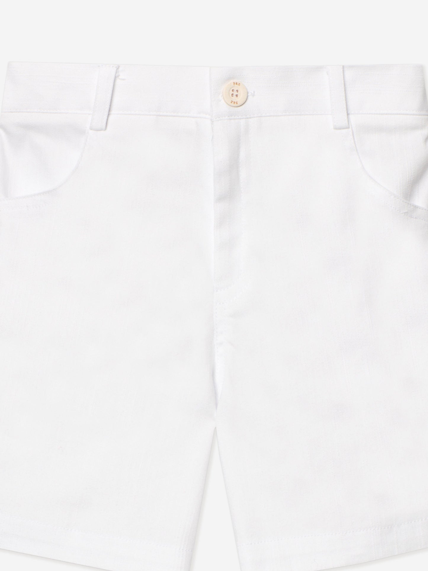 Paz Rodriguez Boys Cotton Shorts in White