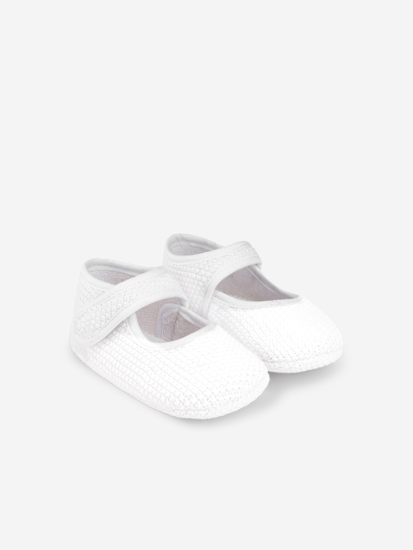 Paz Rodriguez Baby Girls Cotton Knit Pre-Walkers in White