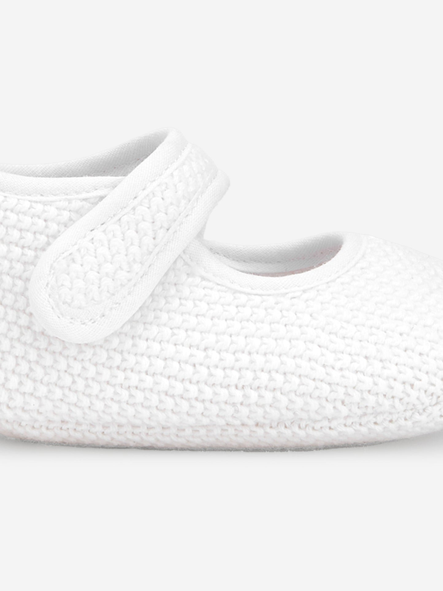 Paz Rodriguez Baby Girls Cotton Knit Pre-Walkers in White