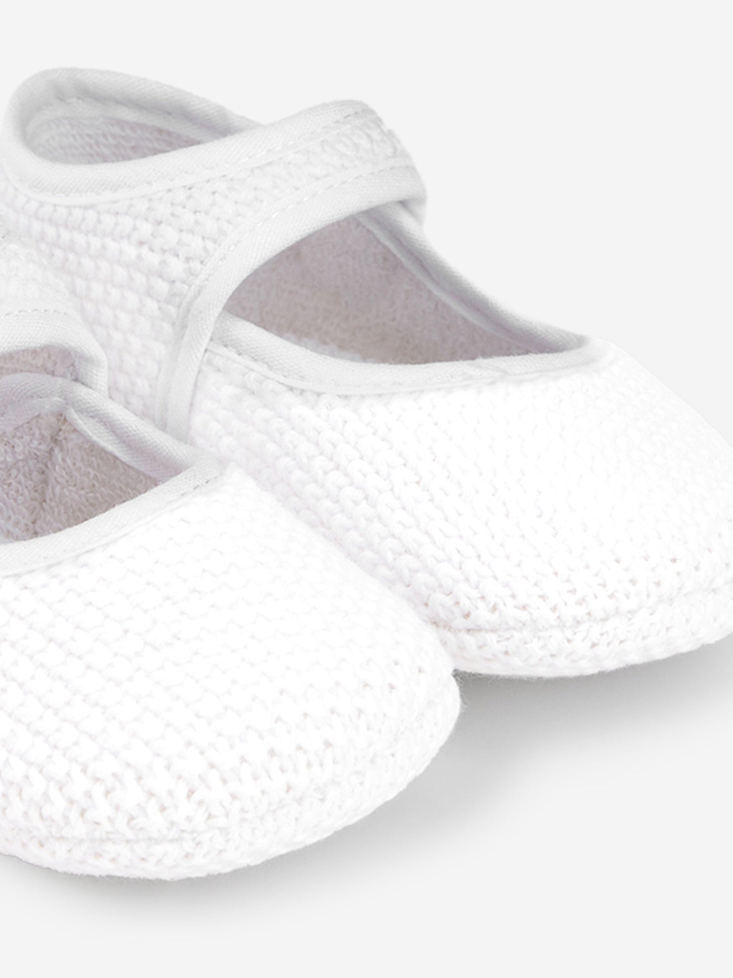 Paz Rodriguez Baby Girls Cotton Knit Pre-Walkers in White