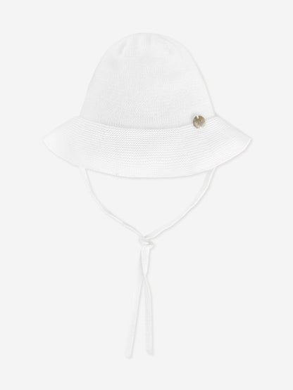 Paz Rodriguez Baby Girls Cotton Hat in White