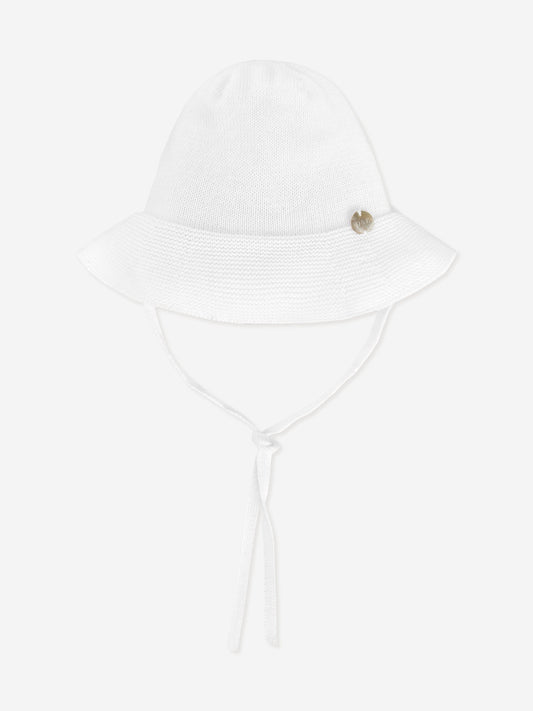 Paz Rodriguez Baby Girls Cotton Hat in White
