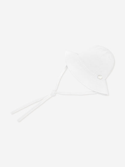 Paz Rodriguez Baby Girls Cotton Hat in White
