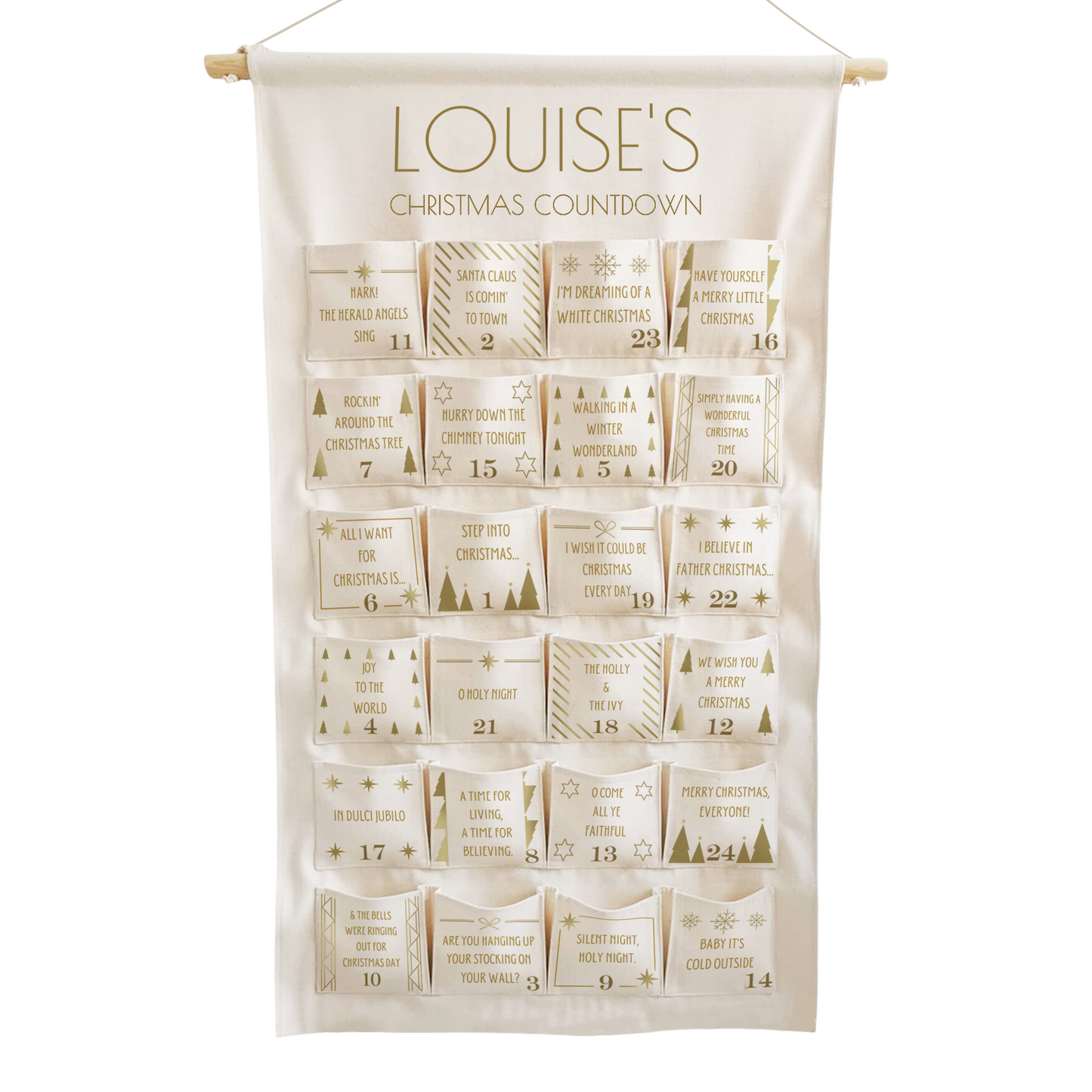 Personalised Christmas Hits Advent Calendar Countdown - Christmas songs advent calendar for kids