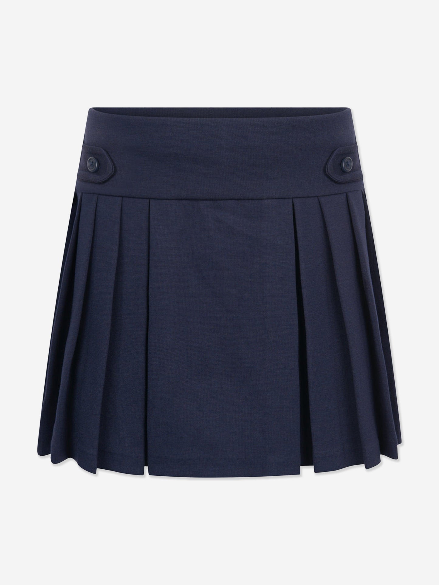 Ralph Lauren Girls Pleated Jersey Skort in Navy
