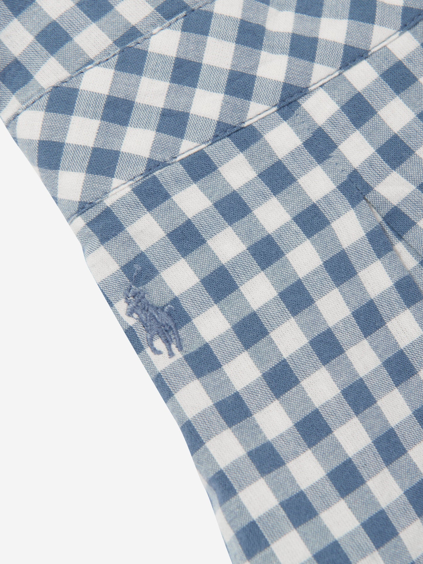 Ralph Lauren Girls Gingham Playsuit in Blue